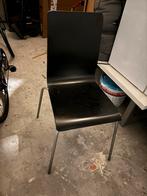 Set van 4 zwarte stoelen, Huis en Inrichting, Stoelen, Ophalen, Gebruikt, Zwart, Vier