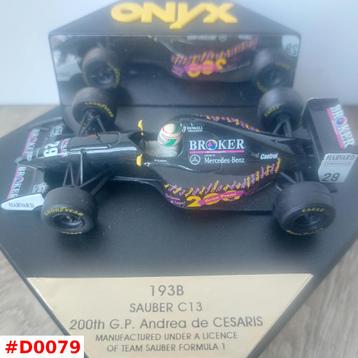 Sauber C13 200th G.P. A. de Cesaris Mecedes-Benz ONYX 1:43  beschikbaar voor biedingen