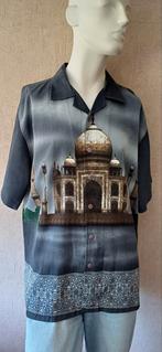 Vintage 90's Castle heren Blouse XL Nieuwstaat, Kleding | Heren, Verzenden, Zo goed als nieuw, Blauw, Halswijdte 43/44 (XL)