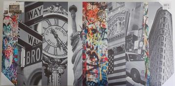 Nieuw: Canvas New York Graffiti - Art Gallery 50x100 cm beschikbaar voor biedingen