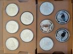 Lot 10 kilomunten zilver Kookaburra, Postzegels en Munten, Edelmetalen en Baren, Ophalen of Verzenden, Zilver