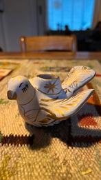 Vintage terracotta aardewerk vredesduif kandelaar Mexico, Ophalen of Verzenden, Zo goed als nieuw