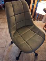 Bureaustoel groen velvet nieuw, Huis en Inrichting, Ophalen, Nieuw, Groen, Bureaustoel