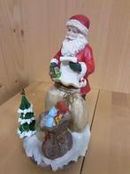 Kerstman beeld met decoratie en waxinelicht houder., Diversen, Kerst, ., Ophalen of Verzenden, Zo goed als nieuw, .