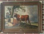 Groot schilderij  Stier van Potter antiek gesigneerd op doek, Antiek en Kunst, Kunst | Schilderijen | Klassiek, Ophalen