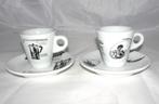 Bialetti Porcellana vintage espresso kop en schotels moka, Ophalen of Verzenden, Zo goed als nieuw, Porselein, Kop en/of schotel