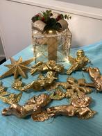 Mooie gouden kerstversiering, kerst decoratie, kerst spullen, Ophalen of Verzenden, Zo goed als nieuw