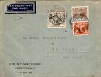 Amsterdam - Watering - Frankering - Luchtpost - 1935, Postzegels en Munten, Brieven en Enveloppen | Nederland, Ophalen of Verzenden
