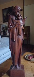 Houten Madonna beeld gesigneerd Andre Potteau ( 1903-1959 ), Antiek en Kunst, Ophalen of Verzenden