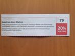 Taverne De Visscher 20% korting maximaal 4 personen, Tickets en Kaartjes, Drie personen of meer, Kortingsbon, Overige typen