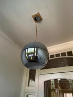 Retro bol rvs hanglamp, Huis en Inrichting, Lampen | Hanglampen, Ophalen, Zo goed als nieuw, Metaal, Minder dan 50 cm