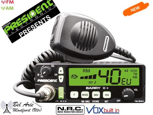 Barry President + Plus Nieuw Bij Bel Arie 27 MC CB, Telecommunicatie, Zenders en Ontvangers, Nieuw, Zender en Ontvanger, Ophalen of Verzenden