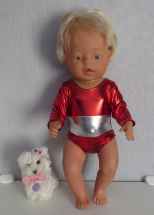 poppenkleertjes babypop born 43cm (turnpakje ), Kinderen en Baby's, Speelgoed | Poppen, Nieuw, Babypop, Verzenden