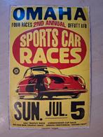 Vintage poster Porsche 356 1953 Nebraska, Verzamelen, Ophalen of Verzenden, A1 t/m A3, Film en Tv, Rechthoekig Staand