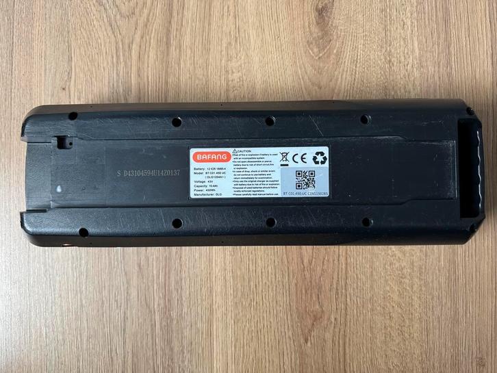 Bafang accu 43V 450Wh + oplader, Fietsen en Brommers, Fietsaccessoires | Fietsaccu's, Zo goed als nieuw, Ophalen of Verzenden