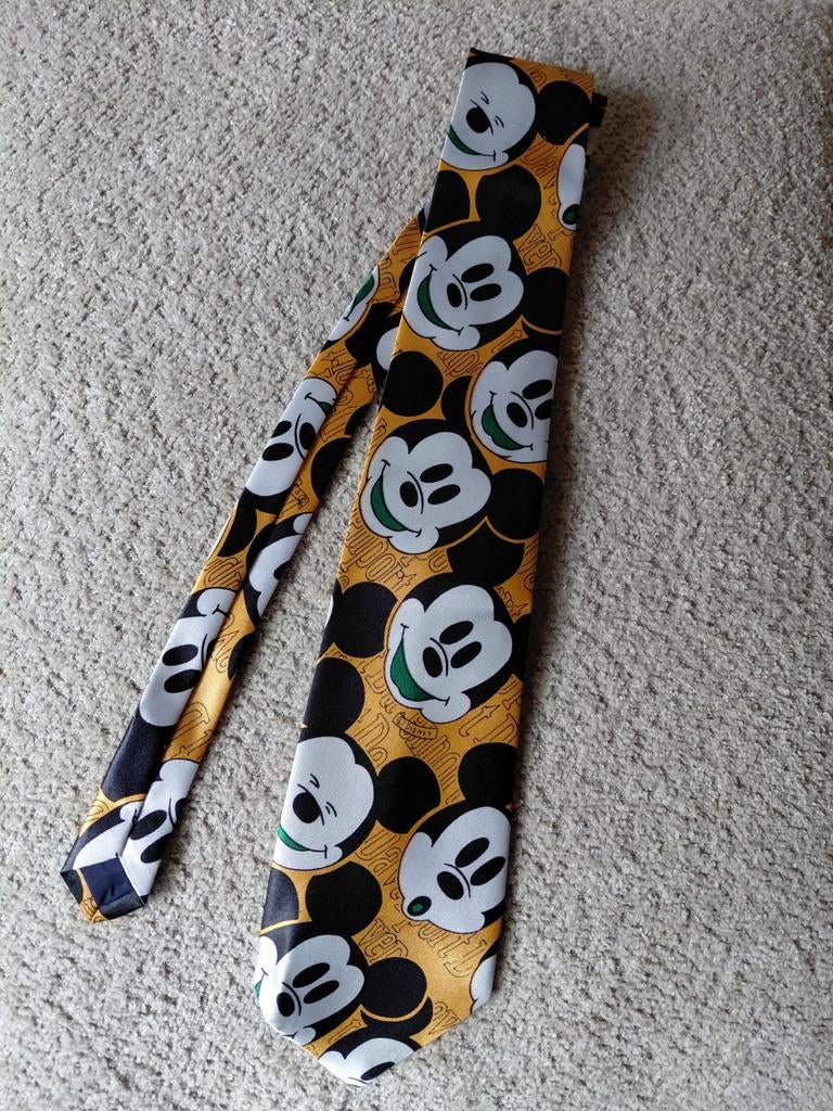 Zijde Mickey Mouse Stropdas - Gold City, Gold City, Oranje, Ophalen of Verzenden, Zo goed als nieuw