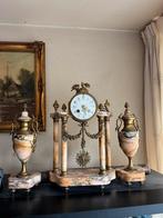 Antieke Pendule met Vazen, Antiek en Kunst, Antiek | Klokken, Ophalen of Verzenden
