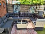 VidaXL 9 persoons loungeset, inclusief afdekzeil., Tuin en Terras, Tuinsets en Loungesets, Ophalen, Zo goed als nieuw