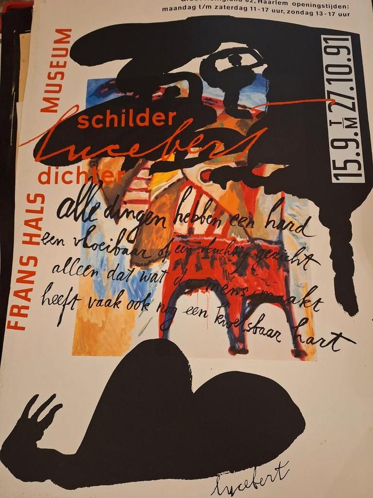 Lucebert Affiche Frans Hals Museum 1991, Antiek en Kunst, Kunst | Overige Kunst, Ophalen of Verzenden