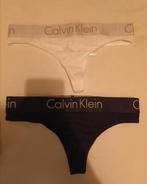 2 dames Calvin Klein strings maat M zwart wit, Ophalen of Verzenden, Zwart, String