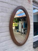 Ovale Spiegel met Houten Rand, Ophalen, Minder dan 50 cm, Gebruikt, Minder dan 100 cm