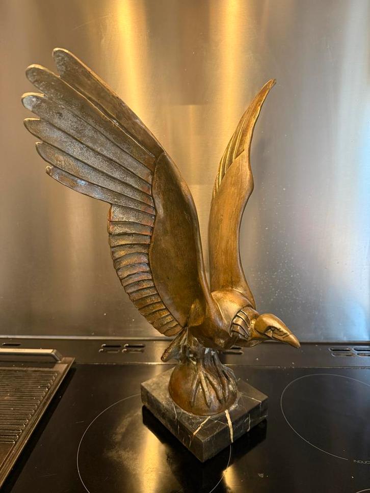 Bronzen Gier Beeld, Antiek en Kunst, Kunst | Beelden en Houtsnijwerken, Ophalen of Verzenden