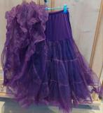 Paarse onderrok met tule, Kleding | Dames, Rokken, Paars, Maat 42/44 (L), Ophalen of Verzenden, Zo goed als nieuw