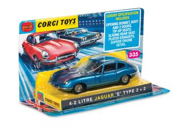 Jaguar E Type 2+2 4.2 Litre BLAUW 1/43 CORGI NEW ref. 335 beschikbaar voor biedingen
