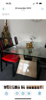 Prachtige Italiaanse glazen eettafel, Ophalen, Zo goed als nieuw
