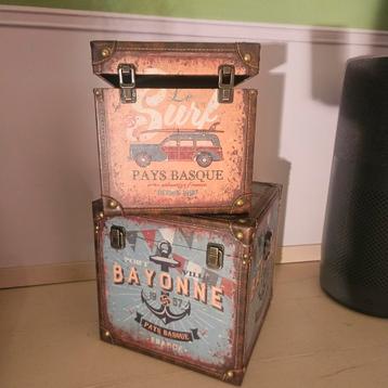 Twee Decoratieve Opbergboxen beschikbaar voor biedingen