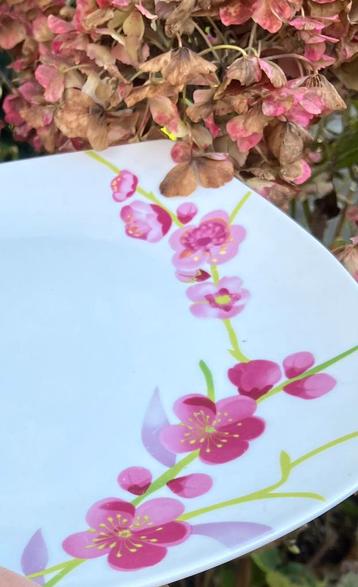 Serveer schaal Orchidee vierkant bord 2 stuks 🌸🌸 beschikbaar voor biedingen