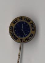 De Klok Kolen Rotterdam speldje, Verzamelen, Gebruikt, Niet vindbaar, Niet vindbaar, Speldje of Pin