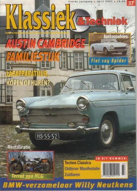 Klassiek & Techniek 37 2001 : Austin A60 - Fiat 124 Spider, Boeken, Auto's | Folders en Tijdschriften, Gelezen, Algemeen, Ophalen of Verzenden
