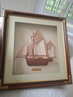Scheepsmodel Thonier achter glas., Ophalen of Verzenden, Zo goed als nieuw, Overige merken