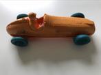 Vintage tomte laerdal racewagen,oranje met blauwe wielen, Hobby en Vrije tijd, Ophalen of Verzenden, Auto