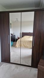 Kledingkast met spiegel and hanger 160x200 cm wenge, Huis en Inrichting, Kasten | Ladekasten, Ophalen, 5 laden of meer, 200 cm of meer