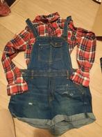 Cowboy outfit: Ruiten blouse & korte spijker tuinbroek, Bershka, Ophalen of Verzenden, Gedragen, Maat 36 (S)