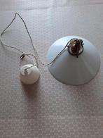 Hanglamp, wit glas., Antiek en Kunst, Ophalen of Verzenden