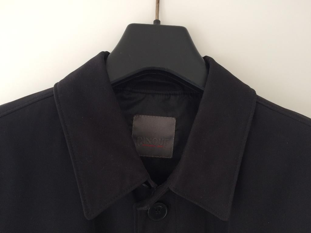 Cinque zwarte herenjas met rode bies maat 52, Maat 52/54 (L), Verzenden, Zwart, Cinque