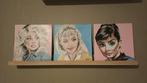 Audrey, Olivia & Dolly Schilderijtjes - Handgemaakt, Antiek en Kunst, Ophalen of Verzenden