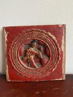 Oud chinees( japans?) paneeltje, Antiek en Kunst, Curiosa en Brocante, Ophalen of Verzenden