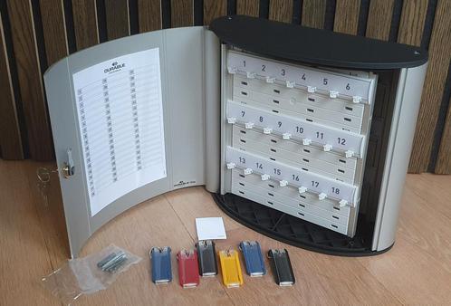 Durable sleutelkast aluminium 36 haken slot + keyclips, Diversen, Bureau-accessoires, Nieuw, Ophalen of Verzenden