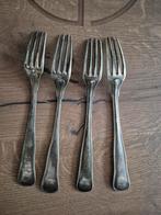 Vier vintage verzilverde vorken, Antiek en Kunst, Antiek | Bestek, Ophalen of Verzenden