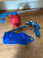 Perslucht verfspuit set met slang en accessoires, Doe-het-zelf en Verbouw, Gereedschap | Overige machines, Ophalen, Zo goed als nieuw