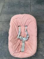 Stokke Tripp Trapp Newbornset roze (plat) + speelgoedhengel, Kinderen en Baby's, Kinderstoelen, Ophalen of Verzenden, Gebruikt