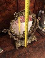 Franse barok antieke spiegel - tafelspiegel met engelen, Antiek en Kunst, Ophalen of Verzenden, Ovaal, Minder dan 50 cm