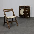Set of 6 Folding Chairs in Wood and Canvas, 1970s, Ophalen, Hout, Gebruikt, Vintage