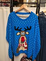 (L) Blauwe kersttrui, mt. XXL, Kleding | Dames, Huispakken, Ophalen of Verzenden, Zo goed als nieuw, Maat 46/48 (XL) of groter