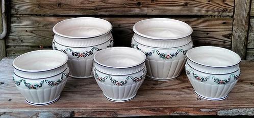 5x Antieke Jardinière Bloempot Per stuk of 1Koop - zie Omsch, Antiek en Kunst, Antiek | Keramiek en Aardewerk, Ophalen of Verzenden