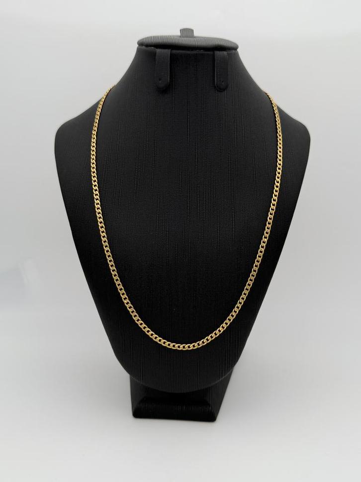 Prachtige 14 karaat gouden cuban link ketting 50 cm, Sieraden, Tassen en Uiterlijk, Kettingen, Nieuw, Goud, Goud, Ophalen of Verzenden